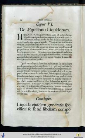 Caput VI. De Aequilibrio Liquidorum.
