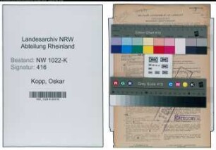 Entnazifizierung Oskar Kopp , geb. 05.10.1904 (Maler)