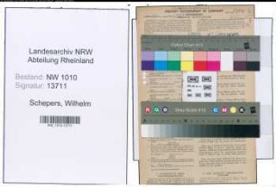 Entnazifizierung Wilhelm Schepers , geb. 04.04.1898 (Hausmeister)