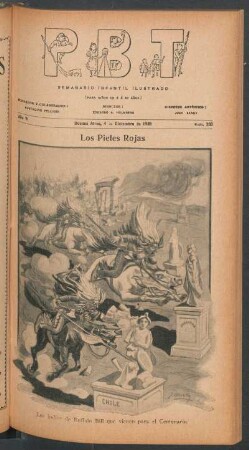 Los pieles rojas - [Caricatura] : Los indios de Buffalo Bill que vienen para el Centenario