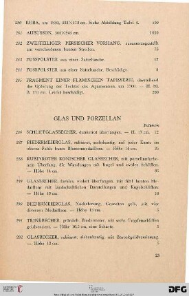 Glas und Porzellan (Nr. 286-370)