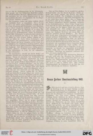 Grosse Berliner Kunstausstellung 1903