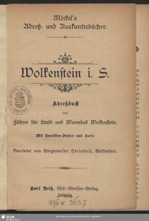 1896: Wolkenstein i. S. : Adreßbuch und Führer für Stadt und Warmbad Wolkenstein