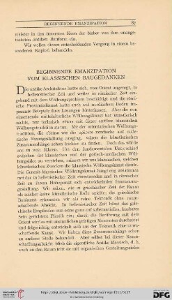 Beginnende Emanzipation vom klassischen Baugedanken