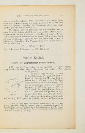 Fünftes Kapitel. Theorie der geographischen Ortsbestimmung