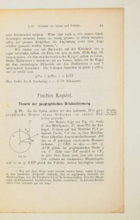 Fünftes Kapitel. Theorie der geographischen Ortsbestimmung