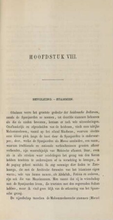 Hoofdstuk VIII. Bevolking. - Stammen