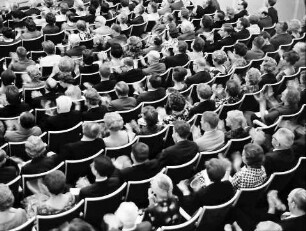 13. Tagung 1963 Medizin; Maikäferrede gehalten von Werner Forßmann: Sitzreihen von oben