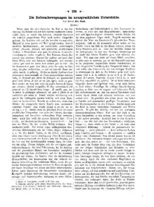 Die Reformbewegungen im neusprachlichen Unterrichte : (Schluss)