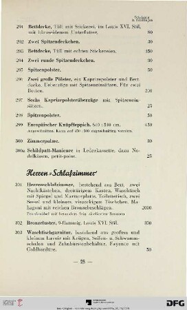 Herren-Schlafzimmer (Nr. 301-313)