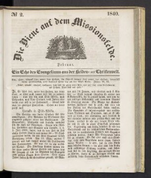 N° 2. Februar. 1840