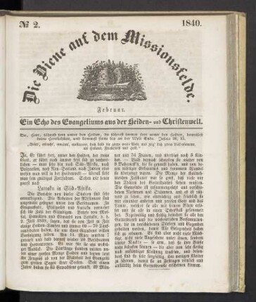 N° 2. Februar. 1840