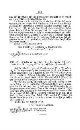Gleichstellung ausländischer Maturitäts-Atteste mit den Reifezeugnissen Preußischer Gymnasien : [III. Gymnasien und Realschulen]