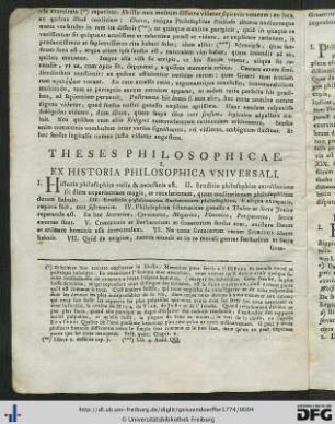 Theses Philosophicae.