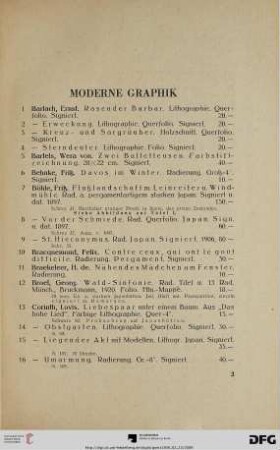 Moderne Graphik (Nr. 1-215)