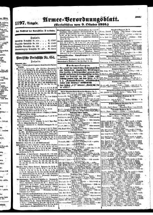 1197.Ausgabe. Montag, 9. Oktober 1916