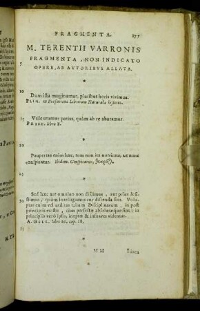M. Terentii Varronis Fragmenta, Non Indicato Opere, Ab Autoribus Allata.