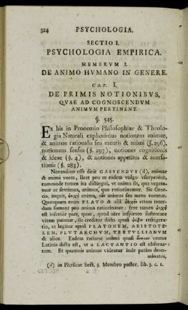 Membrum I. De Animo Humano In Genere