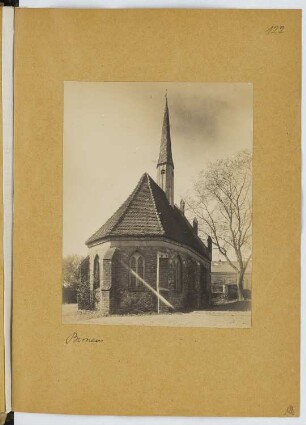 St. Georgen-Kapelle, Bernau: Ansicht von der Chorseite (aus: Skizzen- und Fotoalbum 20)