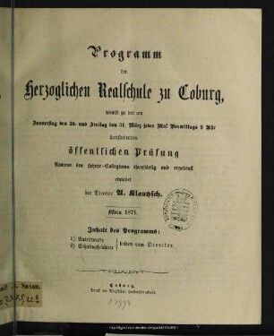 Antrittsrede : gehalten am 28. April 1870