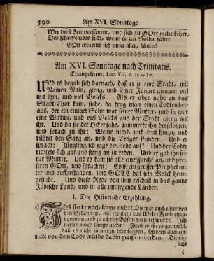 Am XVI. Sonntage nach Trinitatis. - Am XVIII. Sonntage nach Trinitatis.