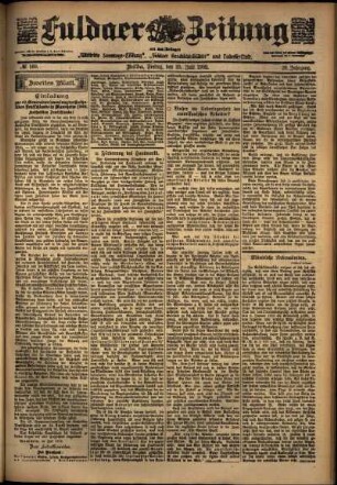 Zweite Ausgabe vom Freitag, den 25. Juli 1902.