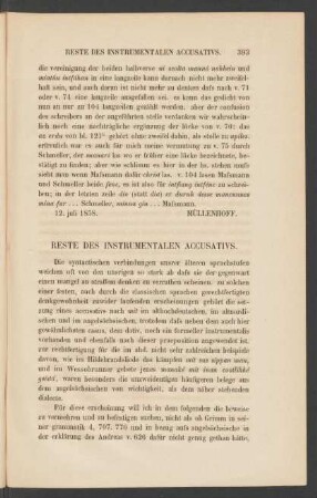 Reste Des Instrumentalen Accusativs.