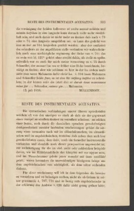 Reste Des Instrumentalen Accusativs.