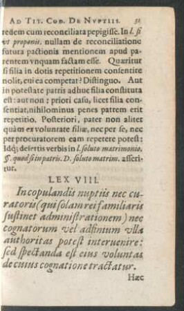 Lex VIII.