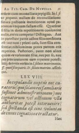 Lex VIII.