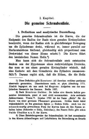 1. Definition und analytische Darstellung.
