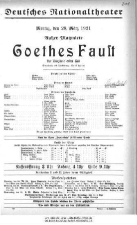 Goethes Faust Der Tragödie erster Teil