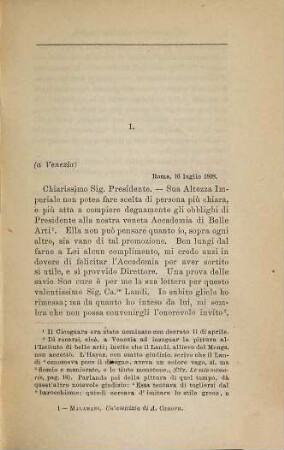Un amicizia di Antonio Canova : Lettere di lui al Conte Leopoldo Cicognara raccolte e pubblicate a cura di Vittorio Malamani