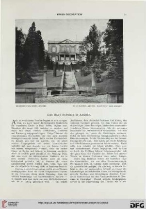 Das Haus Hupertz in Aachen