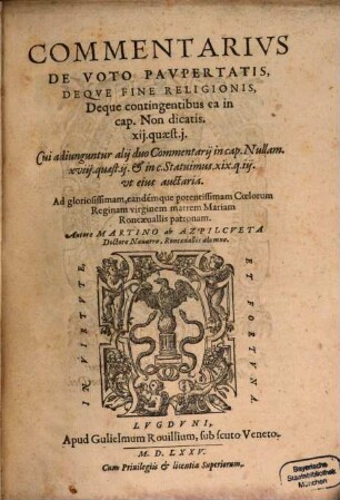 Commentarius de voto paupertatis
