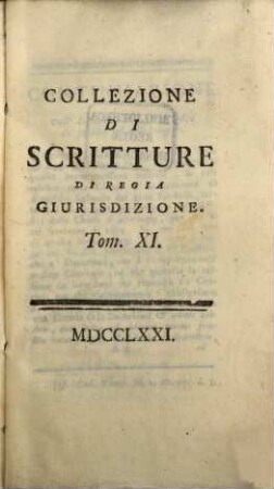 Collezione Di Scritture Di Regia Giurisdizione, 11