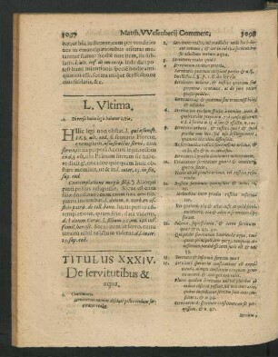 Titulus XXXIV. De servitutibus & aqua.