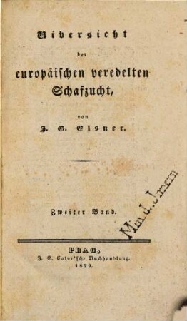 Uibersicht der europäischen veredelten Schafzucht, 2