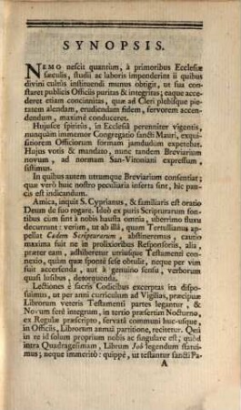 Breviarium Ad Usum Congregationis Sancti Mauri, Ordinis Sancti Benedicti, In Gallia. [1], Pars hiemalis