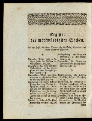 Register der merkwürdigsten Sachen