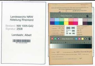Entnazifizierung Albert Landwehr , geb. 25.12.1907 ()