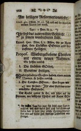 Am heiligen Reformationsfeste.