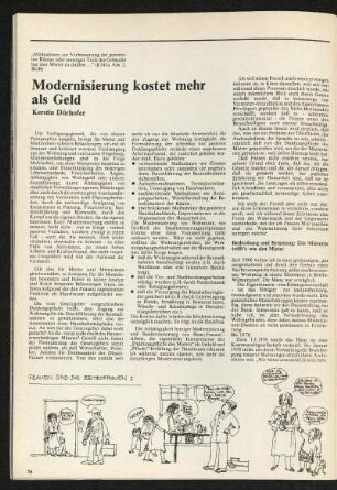 Modernisierung kostet mehr als Geld