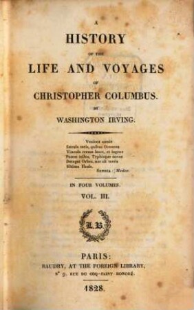 A history of the life and voyages of Christopher Columbus : in four volumes, 3
