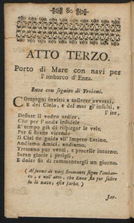Atto Terzo = Dritte Abhandlung