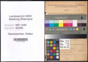 Entnazifizierung Walter Steinwascher , geb. 11.09.1912 (Inspektor)