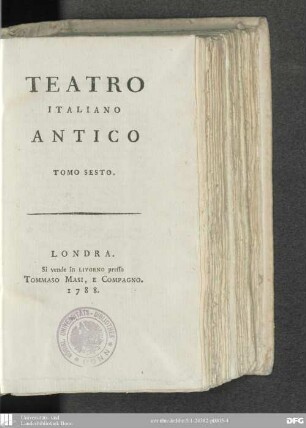 6: [Giocasta : tragedia / di Lodovico Dolce. - Marianna : tragedia / di Lodovico Dolce. - Lo Ipocrito : comedia / di Pietro Aretino]