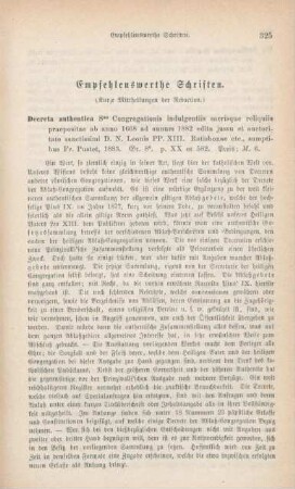 325-332 Empfehlenswerthe Schriften
