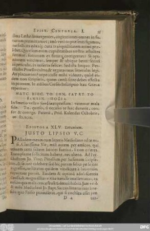Epistola XLV. Lovanium. Iusto Lipsio V. C.