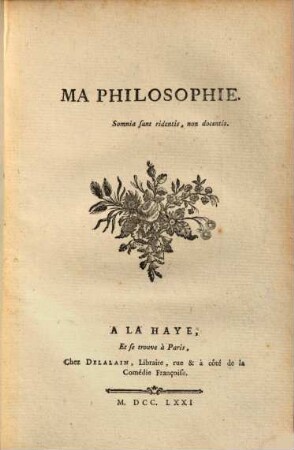 Ma philosophie